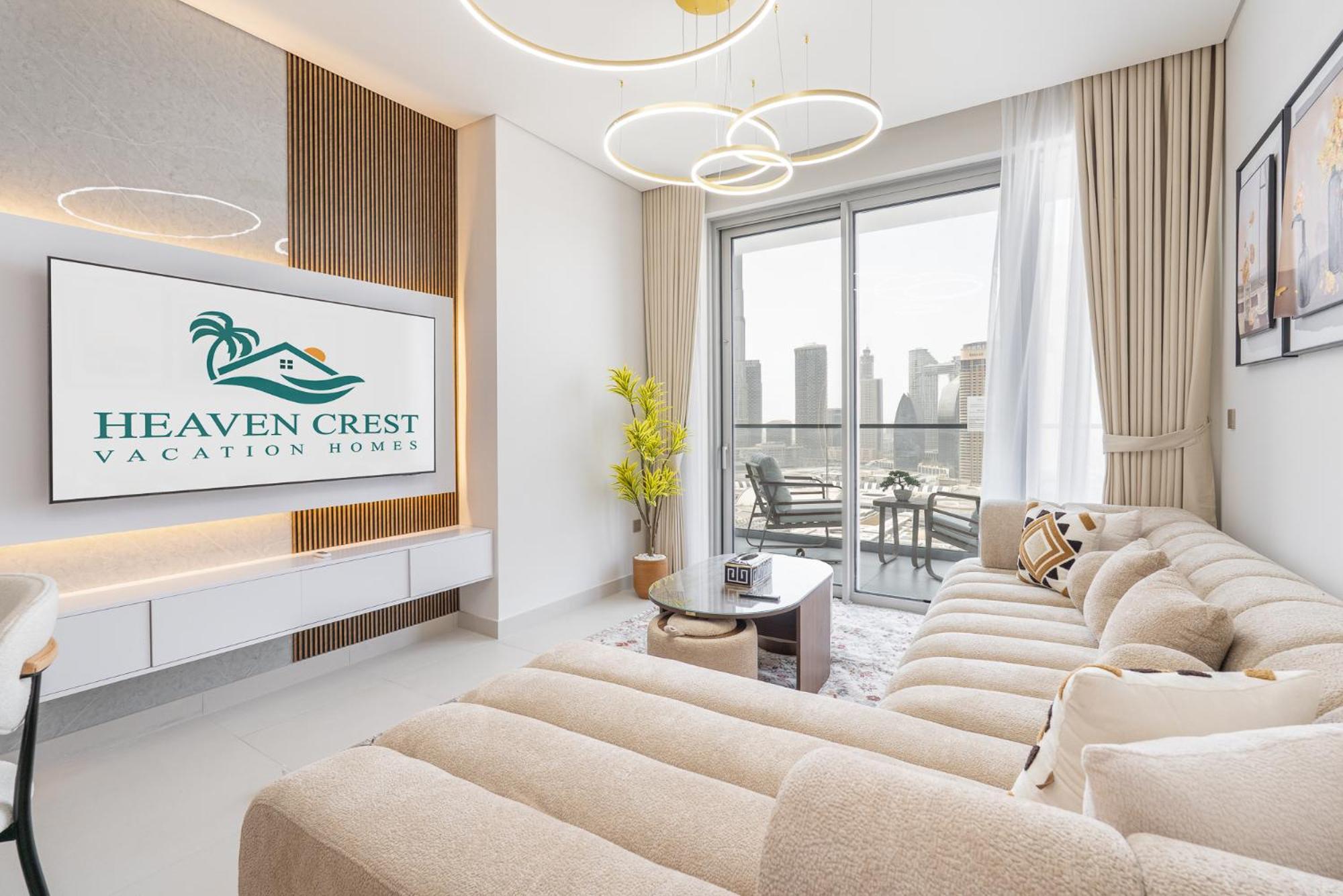 Two-Bedroom Apartment Balcony with Burj View